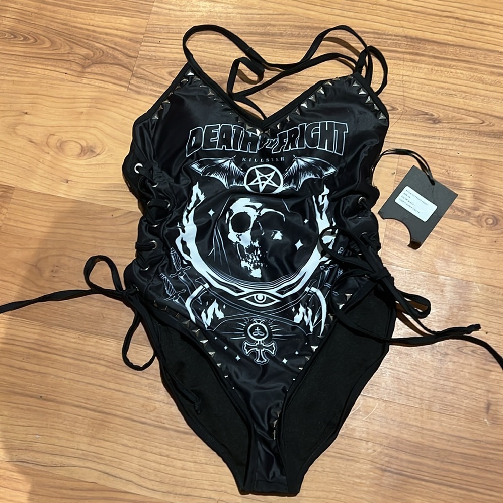 KILLSTAR - Fright Night - Black XS Swimsuit Nwt bathing suit